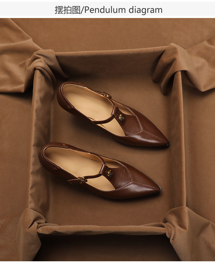 Vintage Collectible Shoes - Женские туфли Мэри Джейн из натуральной