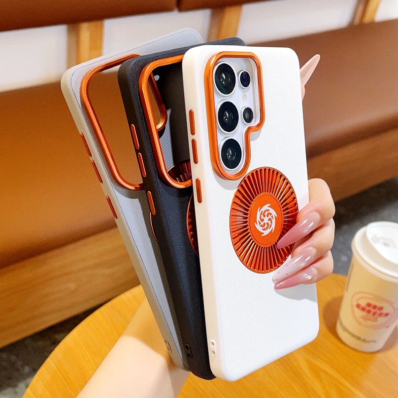 Camera Leather Case - Магнитный чехол MagSafe для Samsung Galaxy