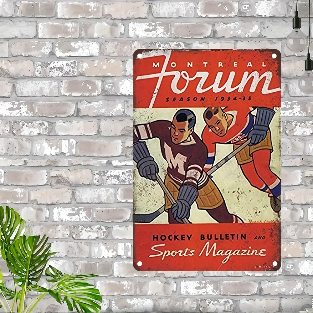 Vintage Collectible Magazines - Винтажная металлическая табличка «Монреальский Форум», сезон