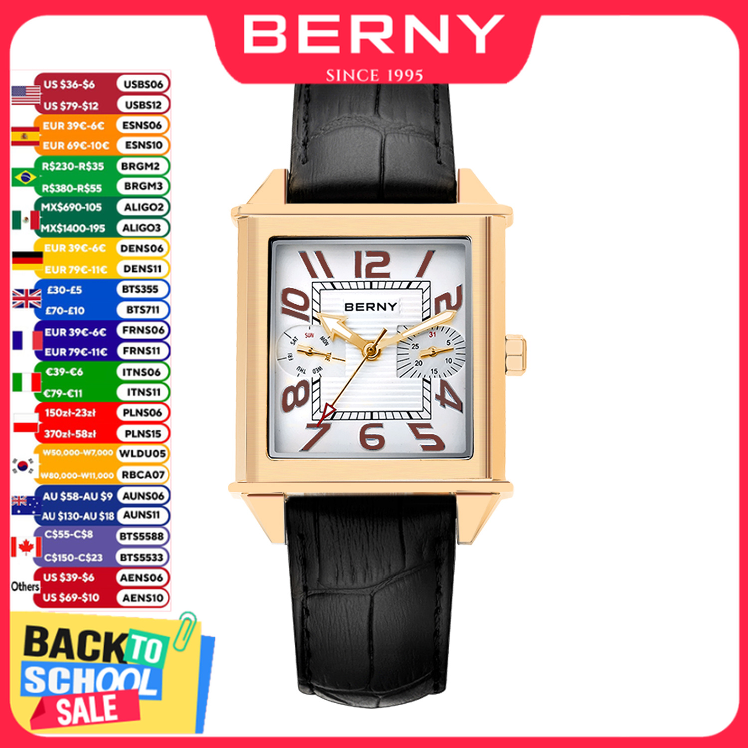 Мужские кварцевые часы BERNY 6 – обзор и цена Vintage Collectible Watches